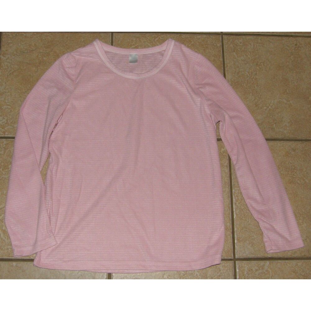 ADONNA Pink Sz Large Soft Cozy Soft Fleece 2 Pc Shirt & Pants Pajama Lounge Set - Picture 3 of 3